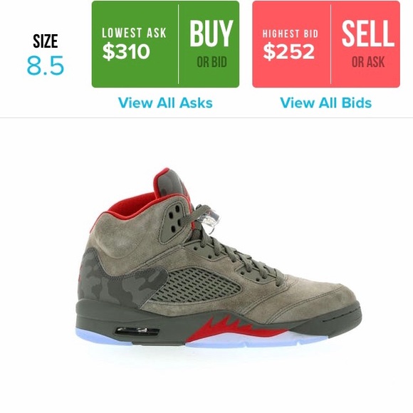 Air jordan 5 Retro Camo 2017 size 8.5 men’s - Picture 7 of 7